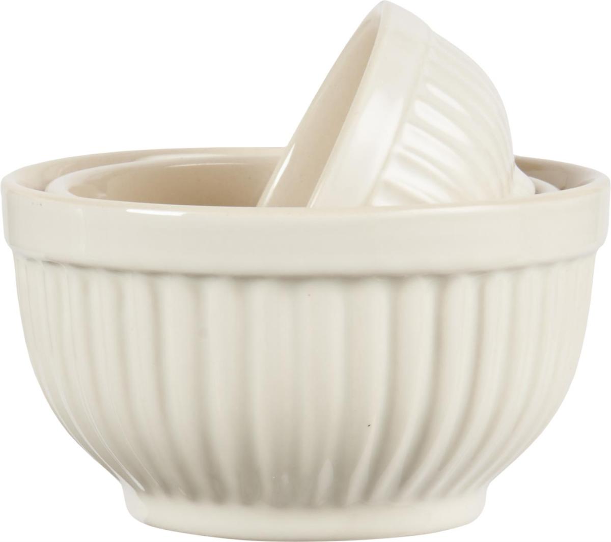 Mynte Set med keramikskålar creme - mini 3 st - Hus-modern.se