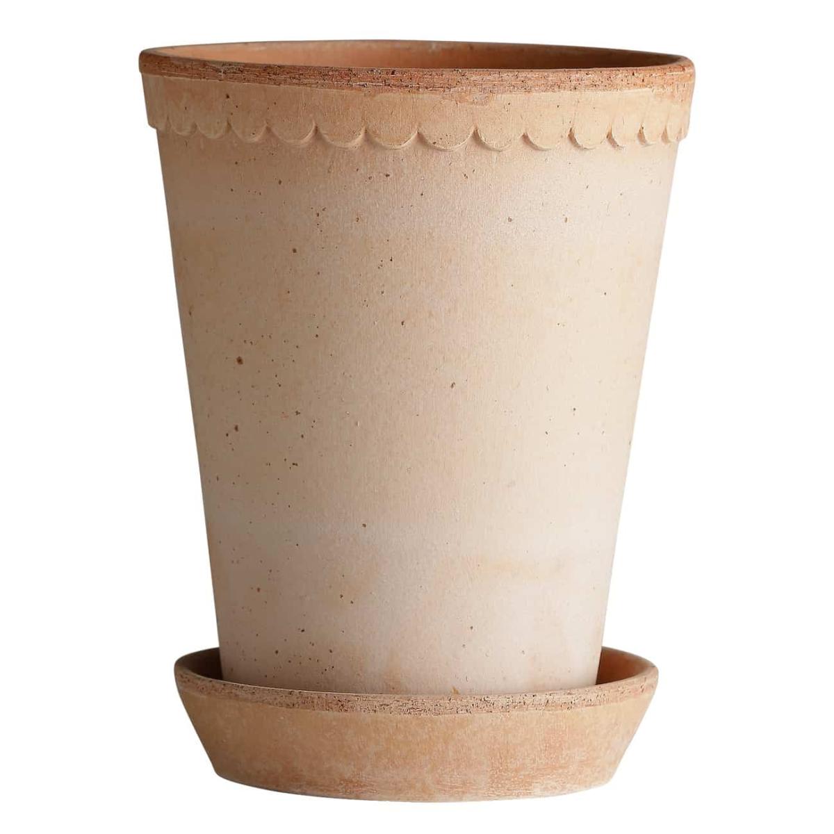 Bergs Potter Lerkruka & fat Helena Hög - Oglaserad röd 14 cm - Hus-modern.se