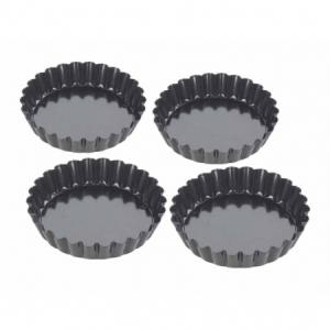 Tala Pajformar med lös botten - 4 pack, non stick - 10 cm - Hus-modern.se