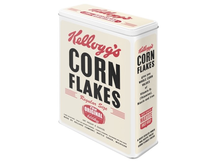  Plåtburk Hög Rekt XL Kelloggs Logo - Hus-modern.se