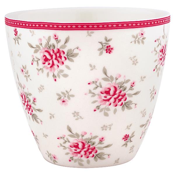 GreenGate Lattemugg Flora white - Hus-modern.se