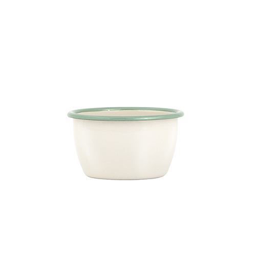 Kockums Liten Skål i emalj Creme/Grön från Kockums 10 cm - Hus-modern.se