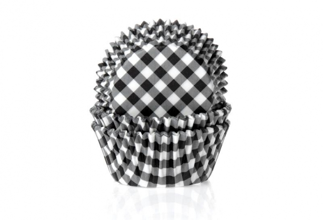 House of Marie Muffinsform - Cupcakeform Gingham Svart - Hus-modern.se