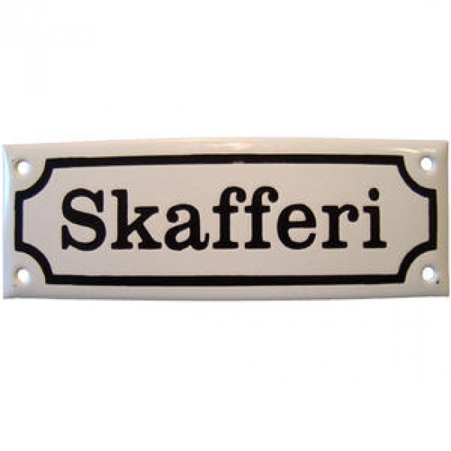 Emaljskylt Skafferi - Hus-modern.se