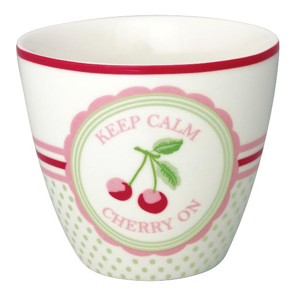 GreenGate Lattemugg Cherry mega white - Hus-modern.se