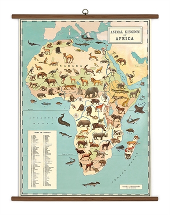  Vintage Skolplansch Afrikanska djur - Hus-modern.se