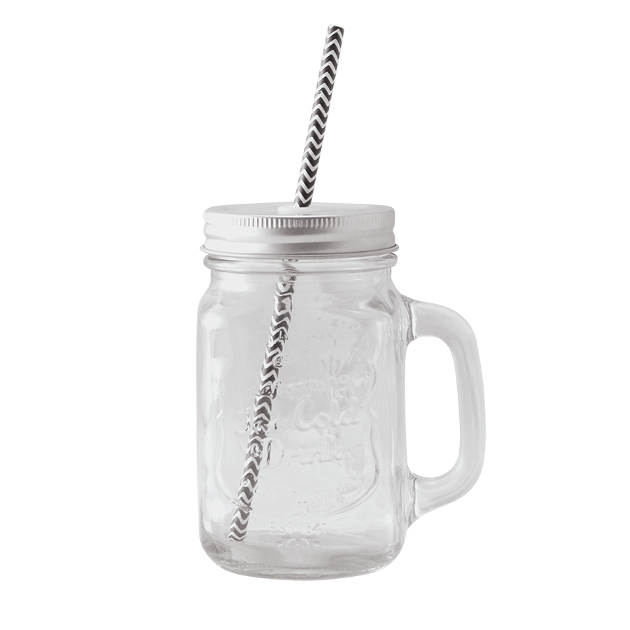 Glasburk med handtag & lock - Hus-modern.se