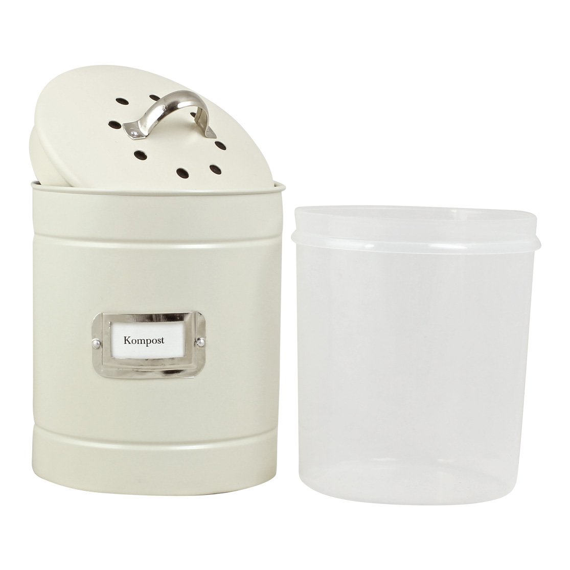 Plåtburk Hilma Kompost Off White/Nickel - Hus-modern.se