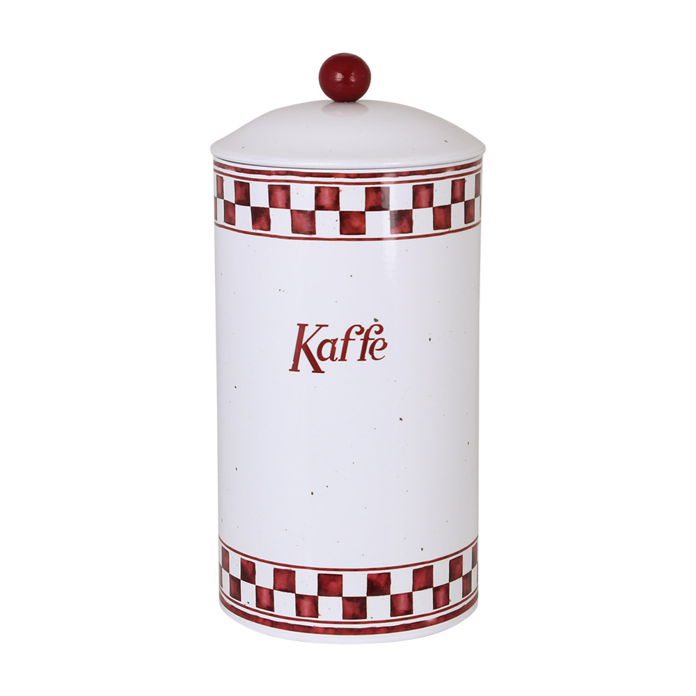 Plåtburk rödrutig kaffe - Hus-modern.se