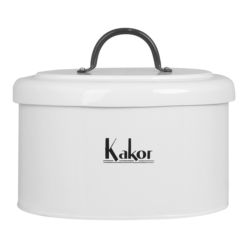 Plåtburk Kakor vit - Hus-modern.se