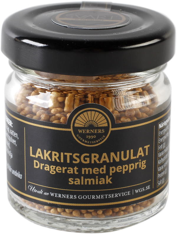 Werners Lakritsgranulat med pepprig salmiak 25 g - Hus-modern.se
